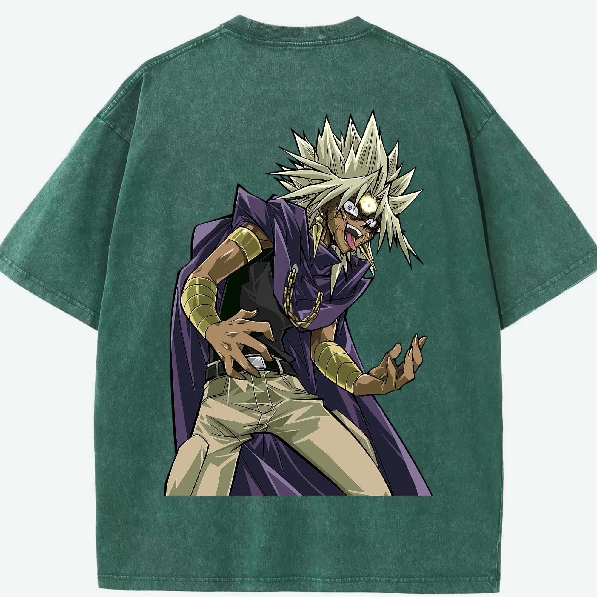 （画像用） 遊☆戯☆王 Yu-Gi-Oh! 綿100% ヴィンテージ風 半袖Tシャツ（背面プリント）